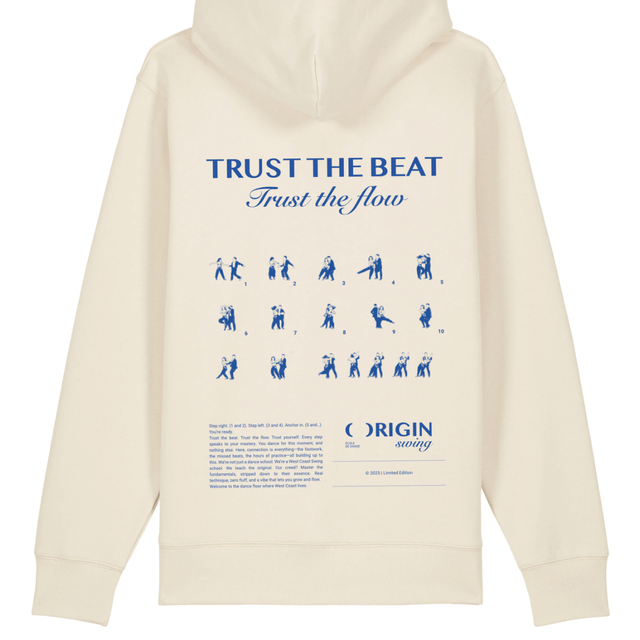 Veste à capuche zippé unisexe beige