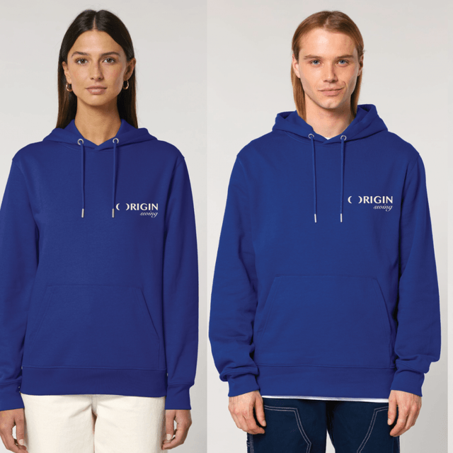 Sweat à capuche unisexe bleu